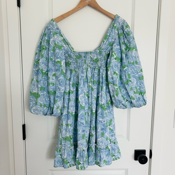 Show Me Your MuMu Mandi Something Blue and Green Floral Dress Medium - Picture 5 of 5